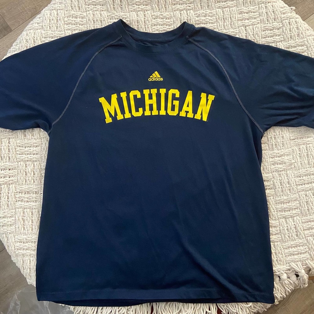 Adidas Climalite Michigan Football Shirt Medium